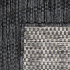 Solid Outdoor Rug for Patio or Balcony weatherproof in Mottled Anthracite RugYourHome