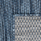 Solid Outdoor Rug for Patio or Balcony weatherproof in Mottled Blue RugYourHome