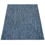 Solid Outdoor Rug for Patio or Balcony weatherproof in Mottled Blue RugYourHome