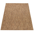 Solid Outdoor Rug for Patio or Balcony weatherproof in Mottled Brown Beige RugYourHome