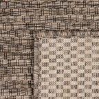 Solid Outdoor Rug for Patio or Balcony weatherproof in Mottled Brown RugYourHome