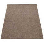 Solid Outdoor Rug for Patio or Balcony weatherproof in Mottled Brown RugYourHome