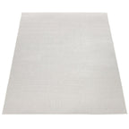 Solid Outdoor Rug for Patio or Balcony Weatherproof in Mottled Cream, lifestyle image - House Of Avana