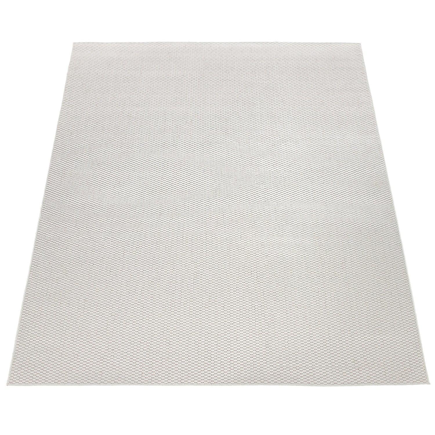 Solid Outdoor Rug for Patio or Balcony Weatherproof in Mottled Cream, lifestyle image - House Of Avana