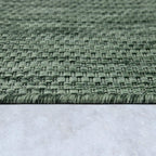 Solid Outdoor Rug for Patio or Balcony weatherproof in Mottled Dark Green RugYourHome