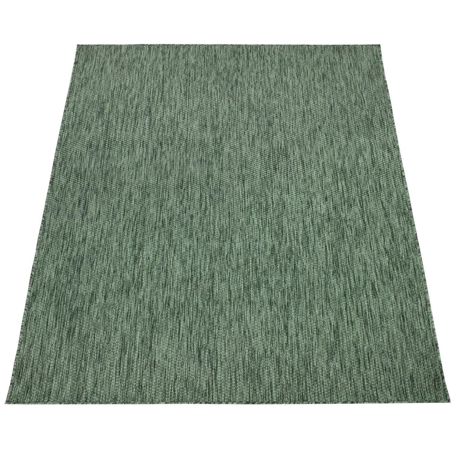 Solid Outdoor Rug for Patio or Balcony weatherproof in Mottled Dark Green RugYourHome