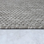 Solid Outdoor Rug for Patio or Balcony weatherproof in Mottled Grey RugYourHome