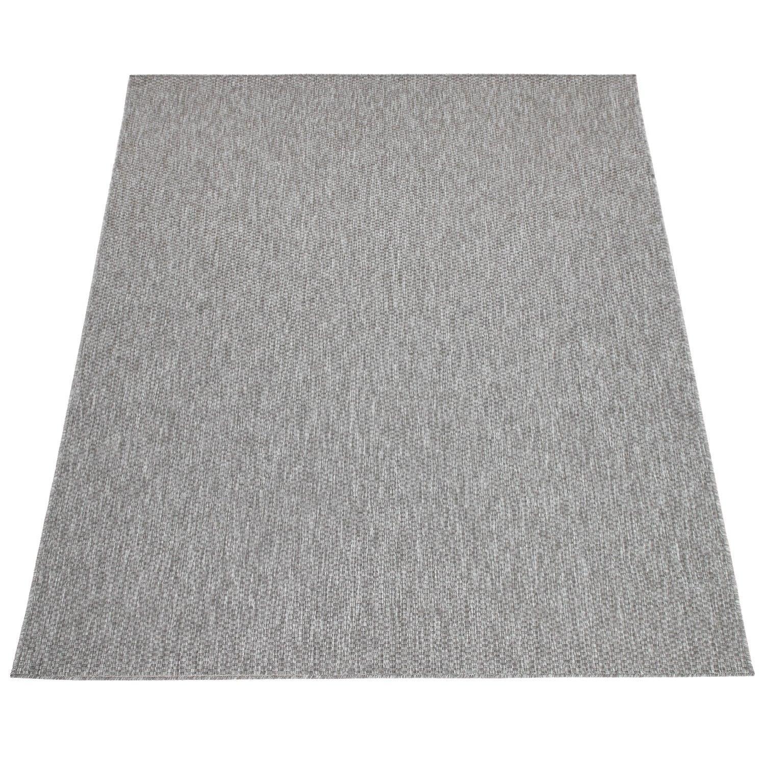 Solid Outdoor Rug for Patio or Balcony weatherproof in Mottled Grey RugYourHome