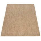Solid Outdoor Rug for Patio or Balcony weatherproof Mottled Light-Brown Beige RugYourHome