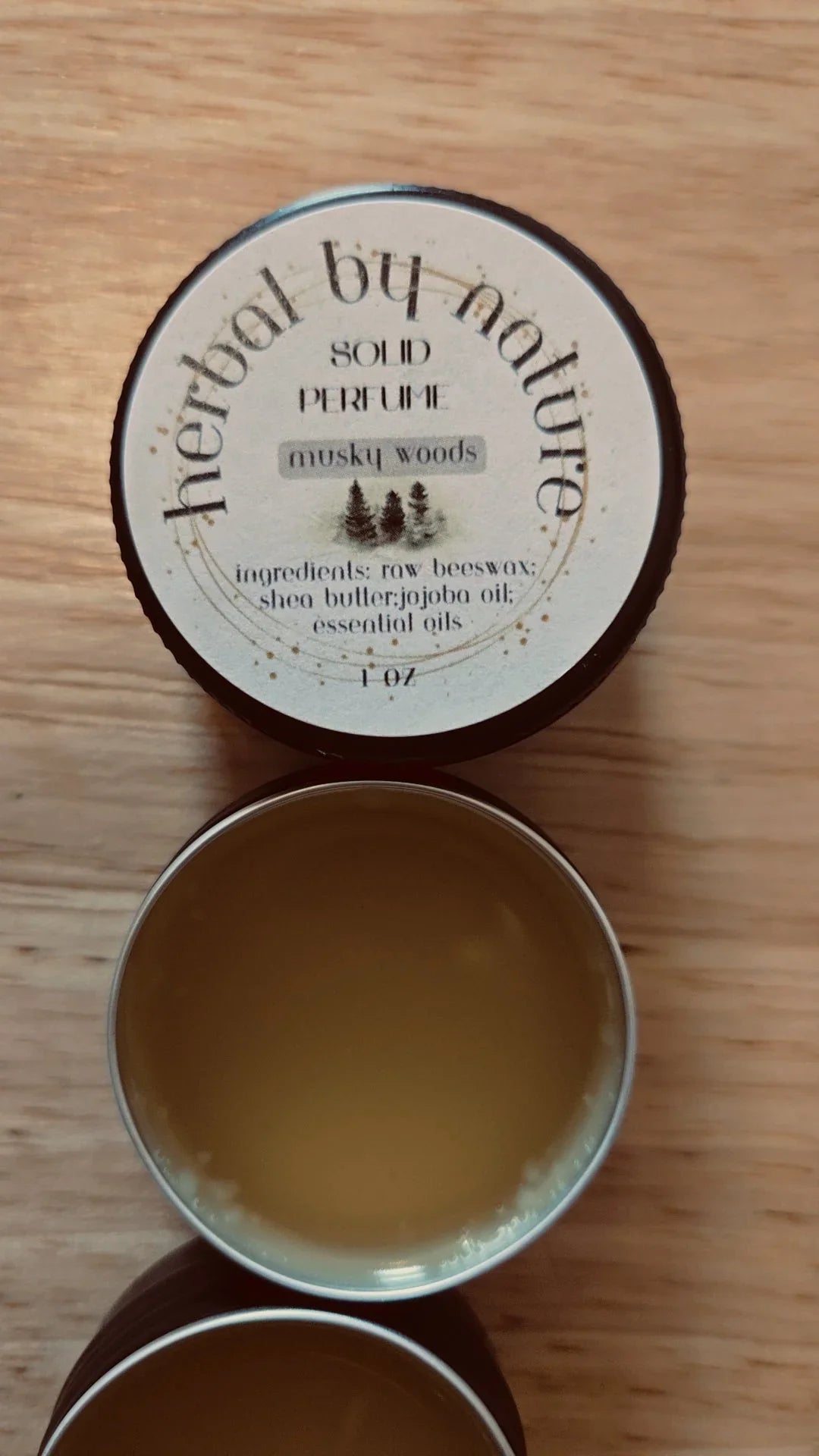 Solid perfume with essential oils