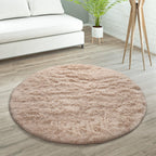 Solid Shag Rug Silky Soft & Fluffy In Beige RugYourHome