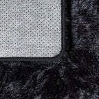 Solid Shag Rug Silky Soft & Fluffy In Black RugYourHome