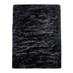 Solid Shag Rug Silky Soft & Fluffy In Black RugYourHome