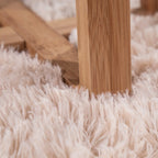 Solid Shag Rug Silky Soft & Fluffy In Cream RugYourHome