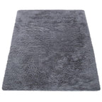 Solid Shag Rug Silky Soft & Fluffy In Grey RugYourHome