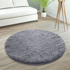 Solid Shag Rug Silky Soft & Fluffy In Grey RugYourHome