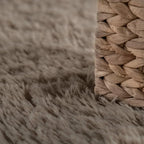 Solid Shag Rug Silky Soft & Fluffy In Light-Brown RugYourHome