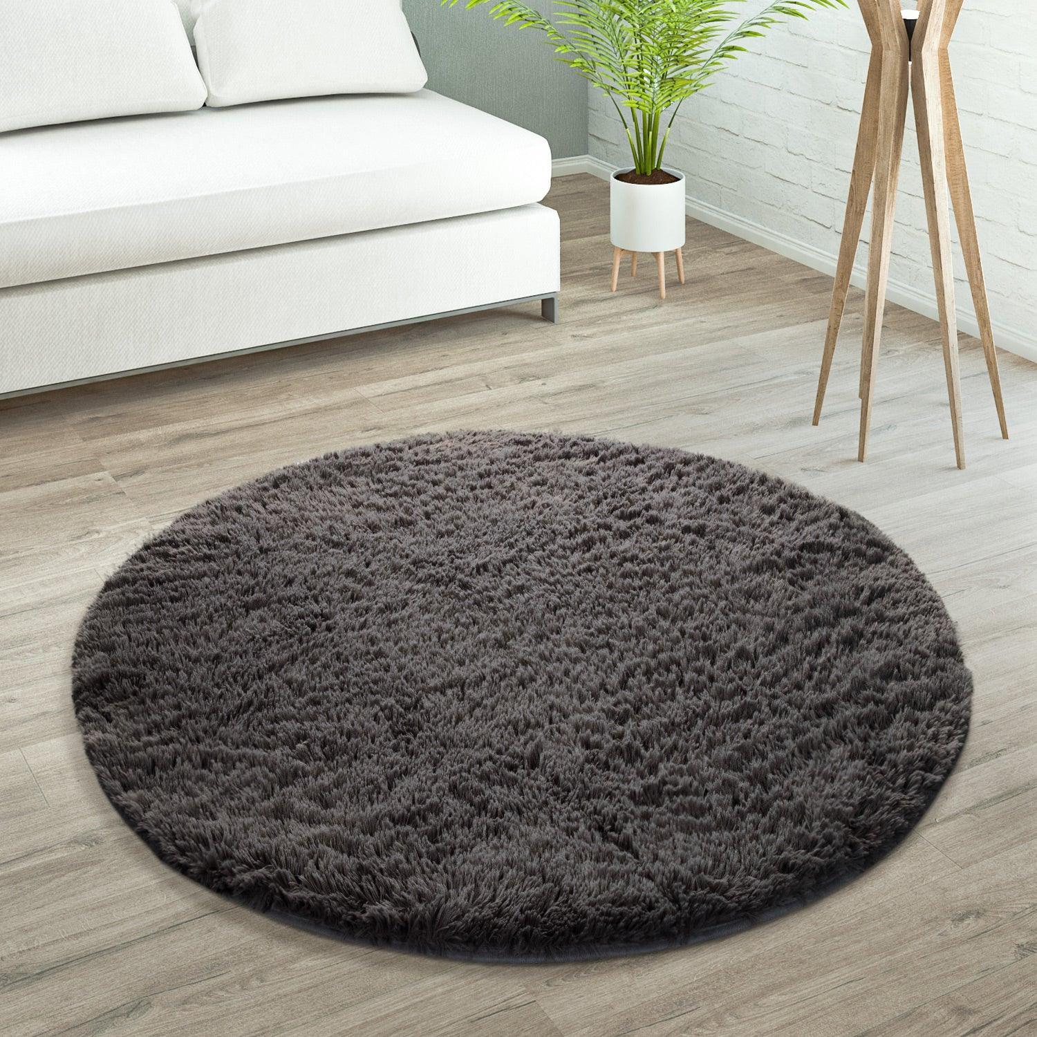 Solid Shag Rug Silky Soft & Fluffy In Light-Brown RugYourHome