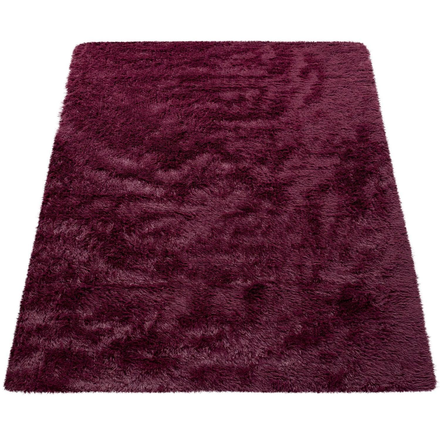 Solid Shag Rug Silky Soft & Fluffy In Purple RugYourHome