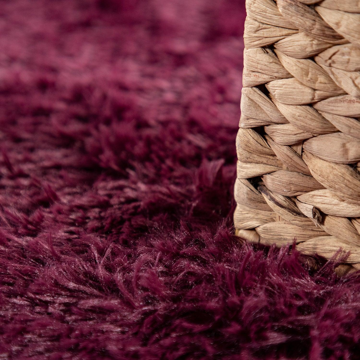 Solid Shag Rug Silky Soft & Fluffy In Purple RugYourHome