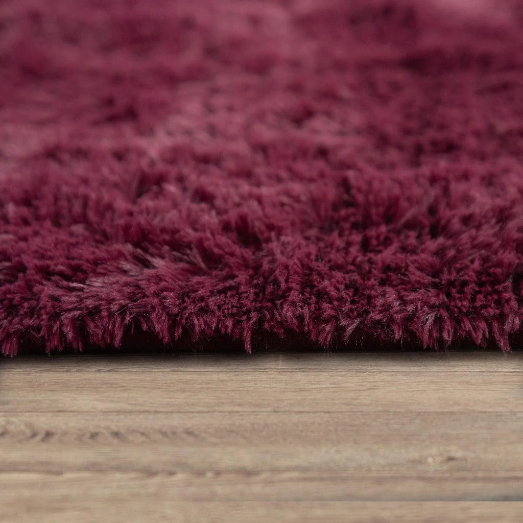 Solid Shag Rug Silky Soft & Fluffy In Purple RugYourHome