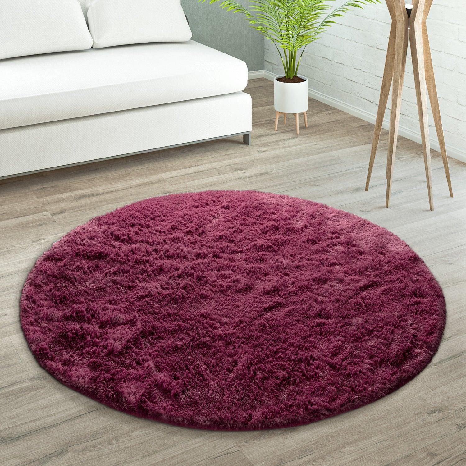 Solid Shag Rug Silky Soft & Fluffy In Purple RugYourHome