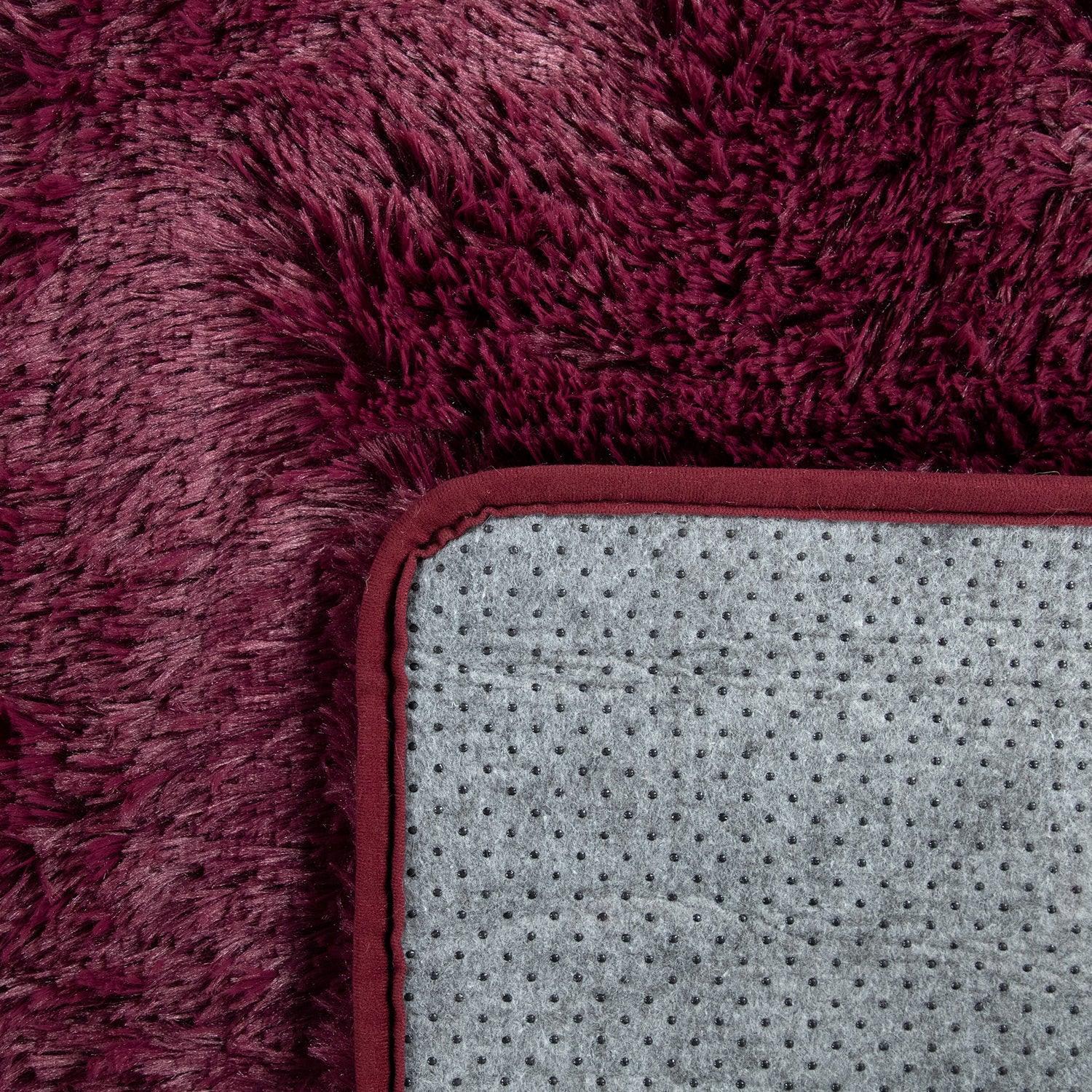 Solid Shag Rug Silky Soft & Fluffy In Purple RugYourHome