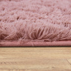 Solid Shag Rug Silky Soft & Fluffy In Rose RugYourHome