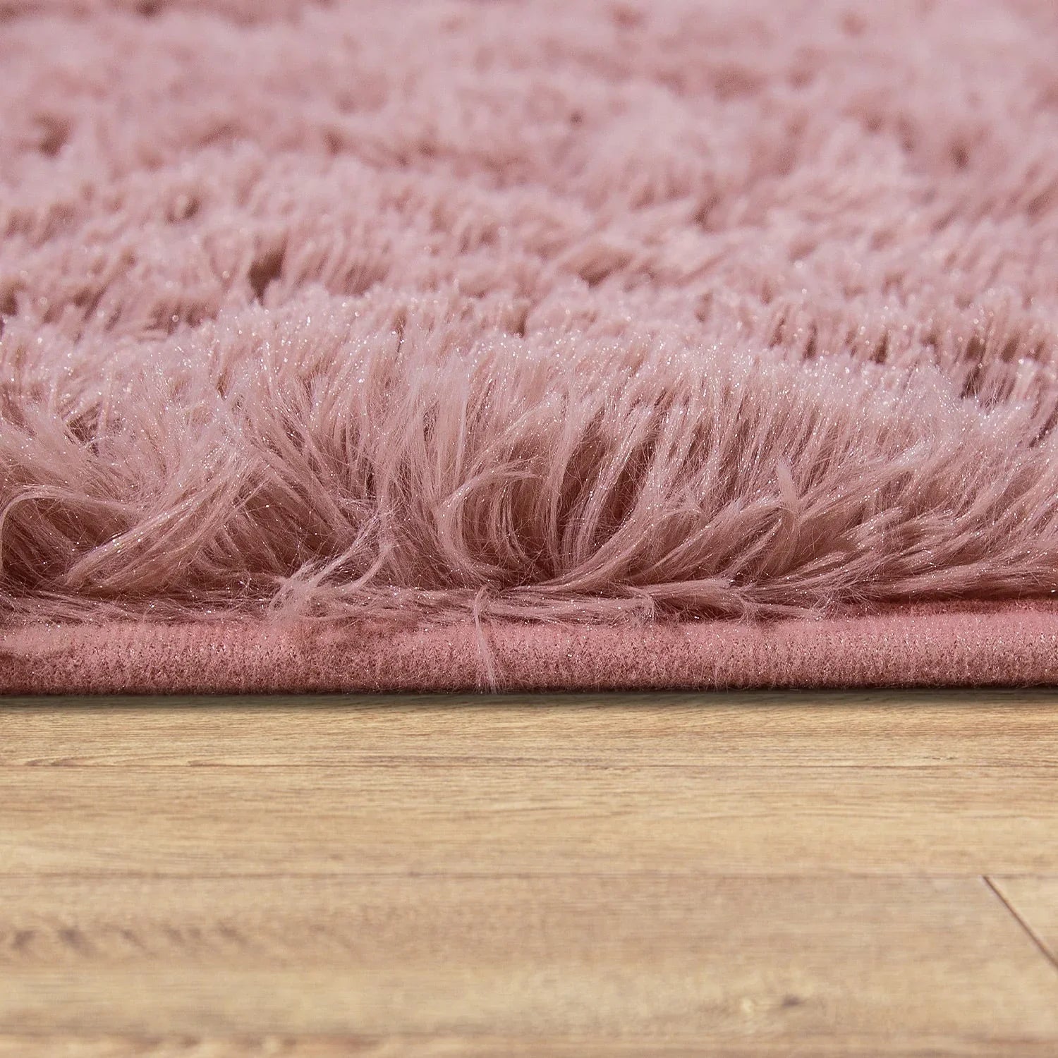 Solid Shag Rug Silky Soft & Fluffy In Rose RugYourHome