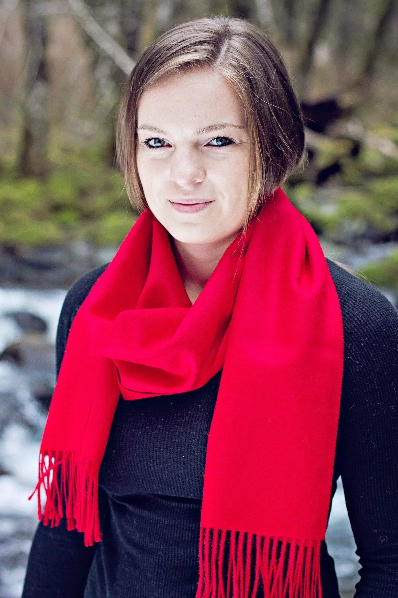 Solid Weave Brushed Alpaca Scarf