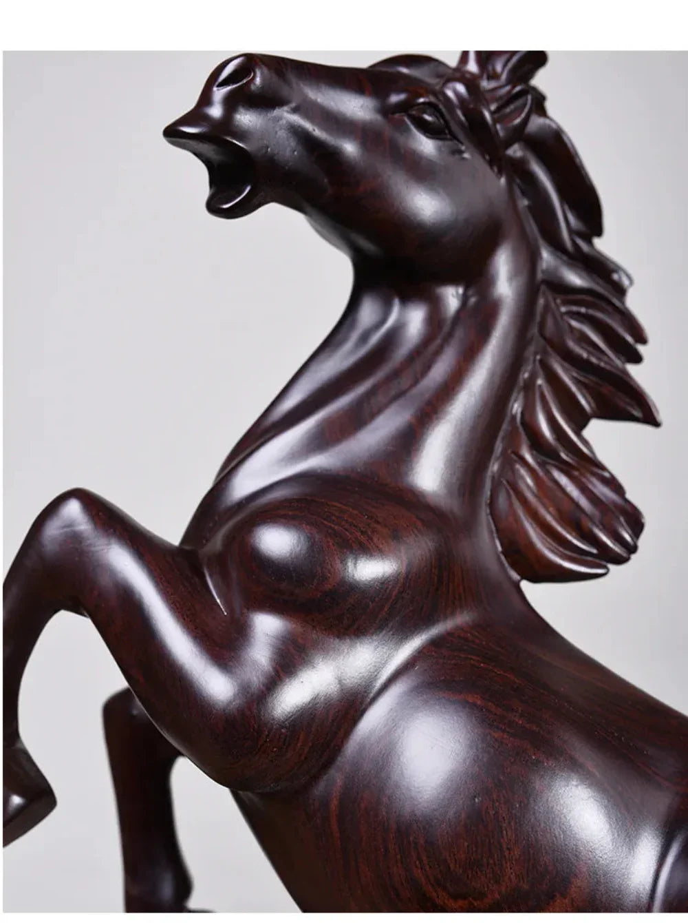 Solid Wood Horse Statue - House Of Avana
