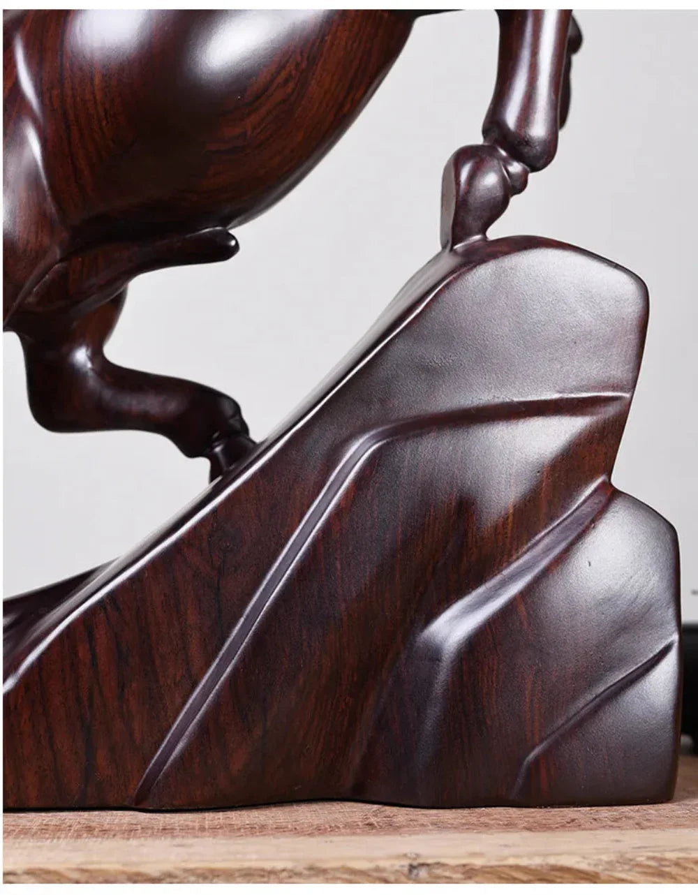 Solid Wood Horse Statue - House Of Avana