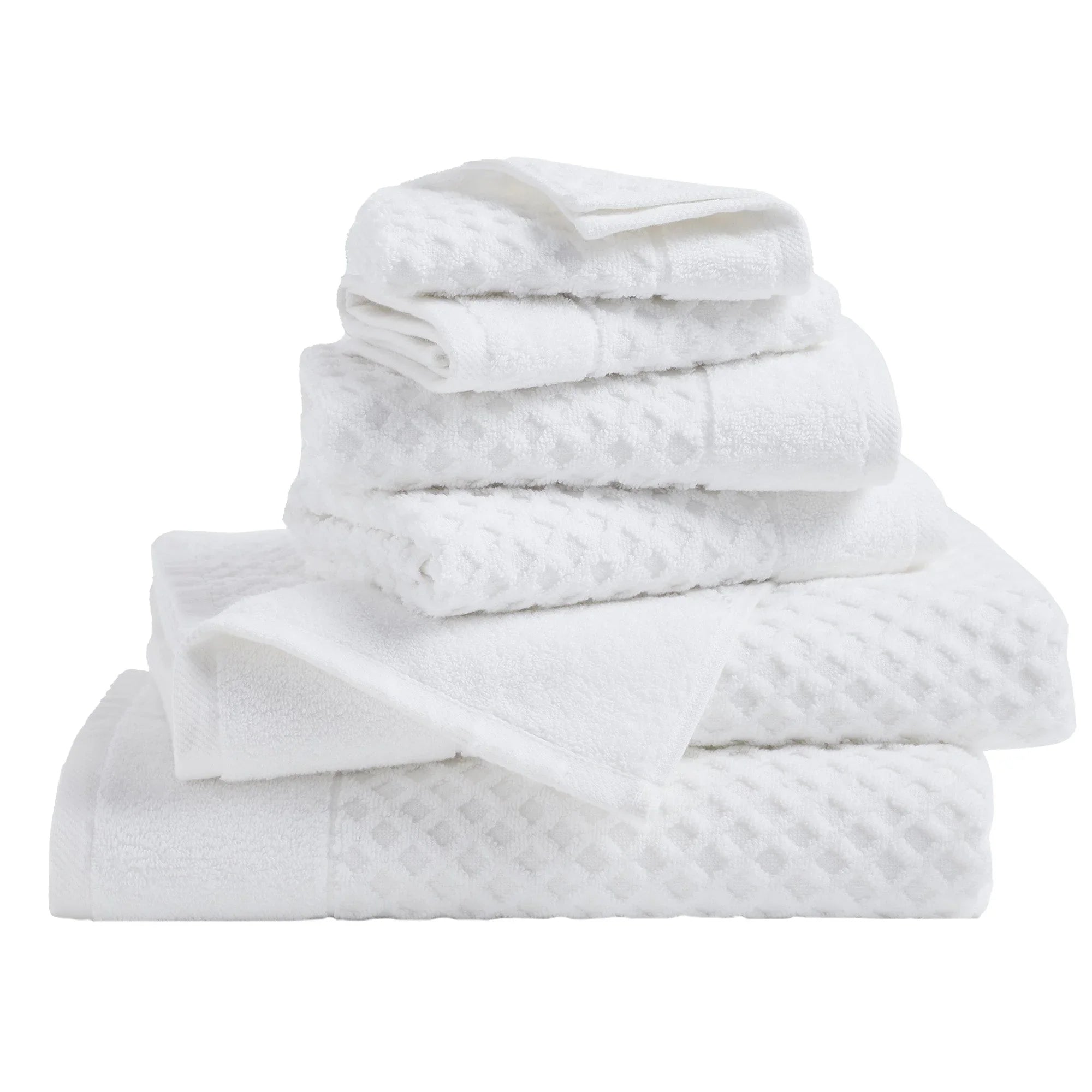 Cotton Diamond Waffle Weave Bath Towel Set - Grayson Collection Great Bay Home