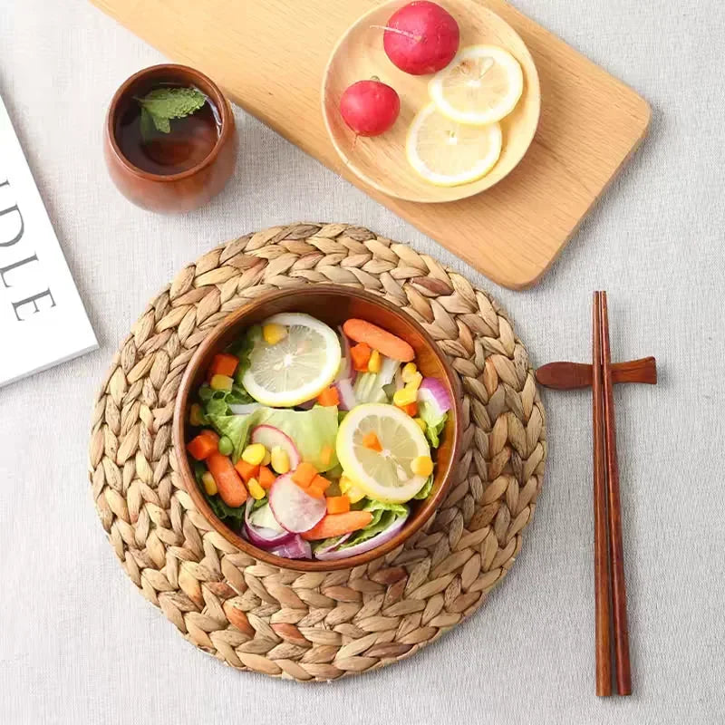 Japanese Wooden Bowls Jujube Wood Children Baby Adults Small Soup Bowls Solid Wood Salad Bowls Retro Household Tableware - House Of Avana