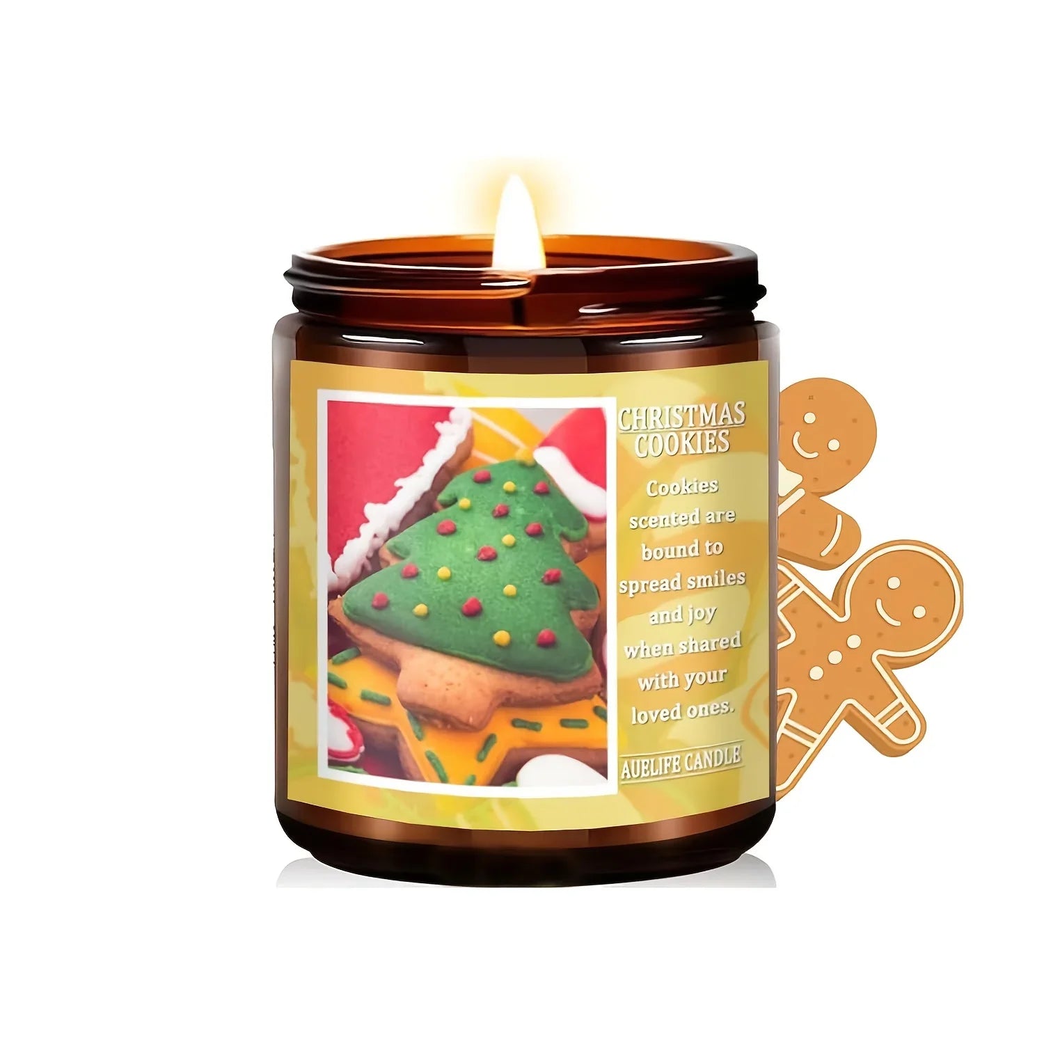 Soy Beeswax Christmas Candles with Holiday Scent, top view - House Of Avana