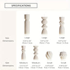 Soy Wax Ribbed Pillar Candles 7-pack, back view - House Of Avana