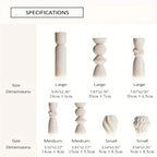 Soy Wax Ribbed Pillar Candles 7-pack, back view - House Of Avana [[SKU:HOA-CAN-406]]