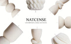 Soy Wax Ribbed Pillar Candles 7-pack, angled view - House Of Avana [[SKU:HOA-CAN-406]]