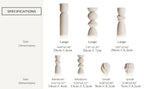 Soy Wax Ribbed Pillar Candles 7-pack, angled view - House Of Avana [[SKU:HOA-CAN-406]]