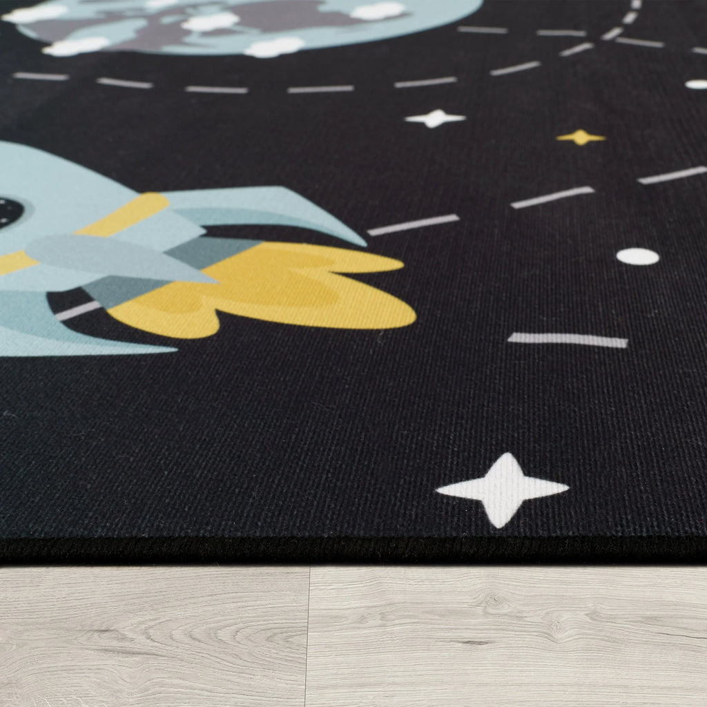 Play Rug Neil with Rockets Planets and Stars RugYourHome