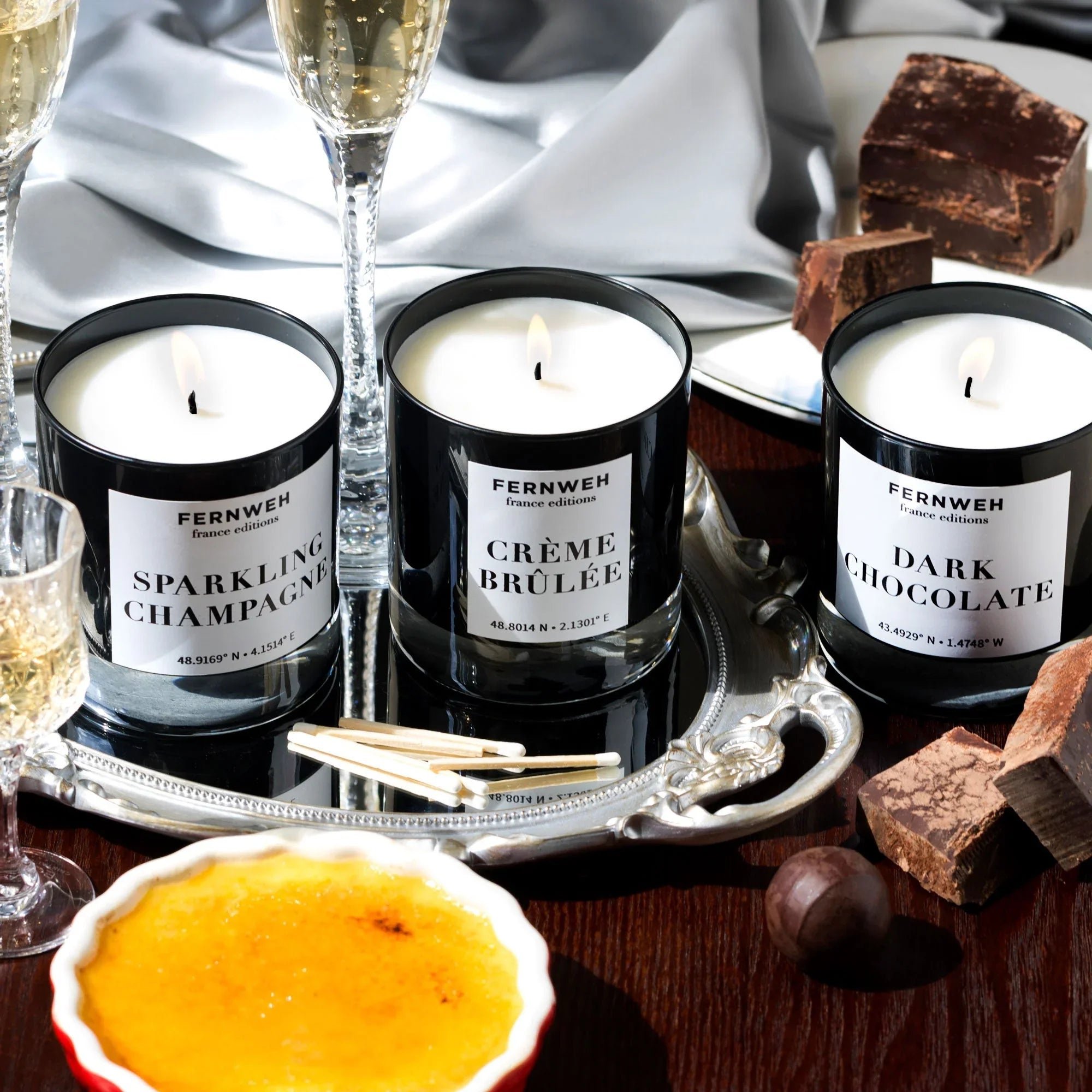 Sparkling Champagne Scented Soy Candle Fernweh Editions
