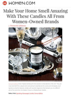 Sparkling Champagne Scented Soy Candle, top view - House Of Avana