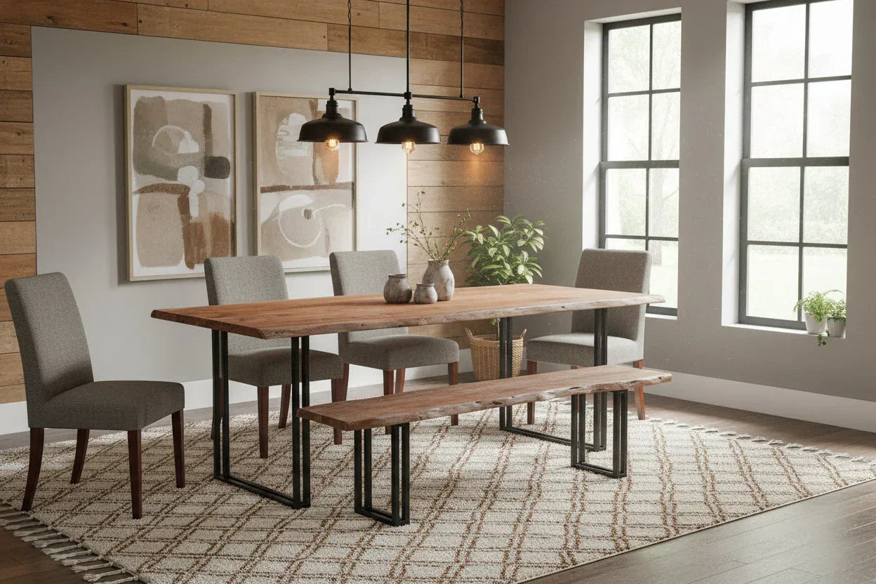Sparrow Solid Wood Dining Bench - Brown