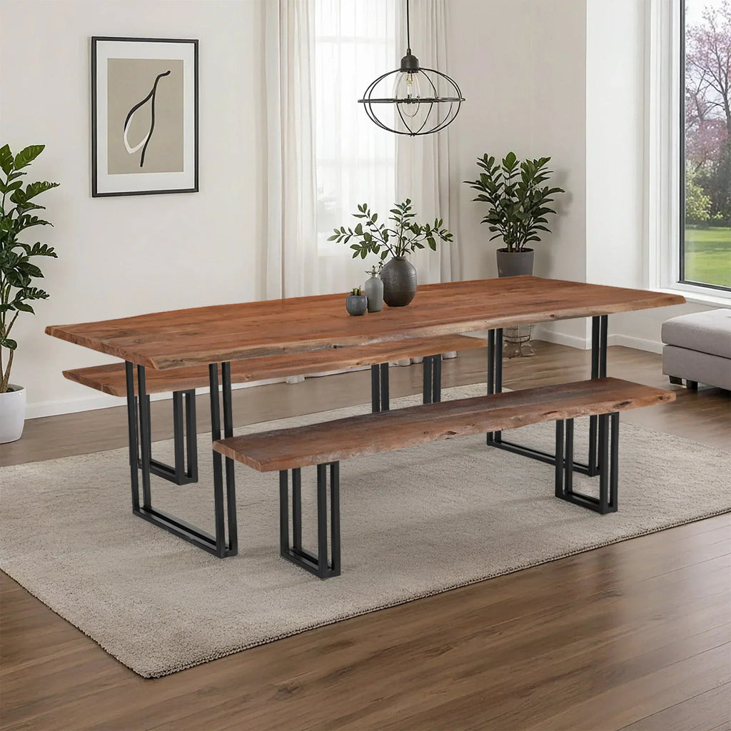 Sparrow Solid Wood Dining Table - Brown