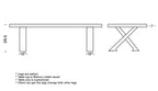 Solid Linden Wood Natural Look Epoxy Resin Side Dining Table Gizz