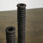 Spiral Pine Modern Wood Candle Candlestick Holder Kanju Interiors