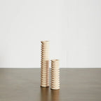 Spiral Pine Modern Wood Candle Candlestick Holder Kanju Interiors