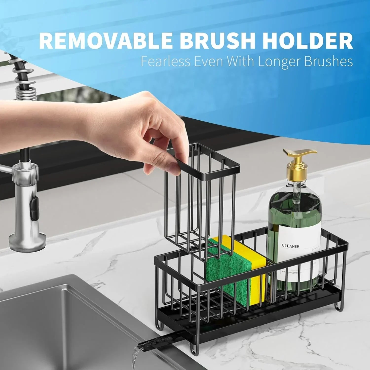 Sponge Holder - Stainless Steel Black
