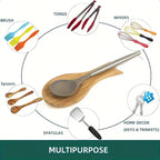 Elegant Wooden Spoon and Chopstick Holder - Modern Kitchen Organizer for Soup Spoons, Forks & Utensils,... - House Of Avana [[SKU:HOA-KAC-409]]