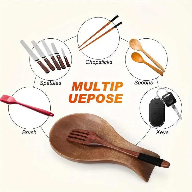 Elegant Wooden Spoon and Chopstick Holder - Modern Kitchen Organizer for Soup Spoons, Forks & Utensils,... - House Of Avana [[SKU:HOA-KAC-409]]